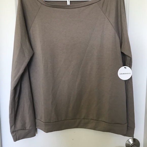 Lulus Rilke taupe sweater - Picture 2 of 2